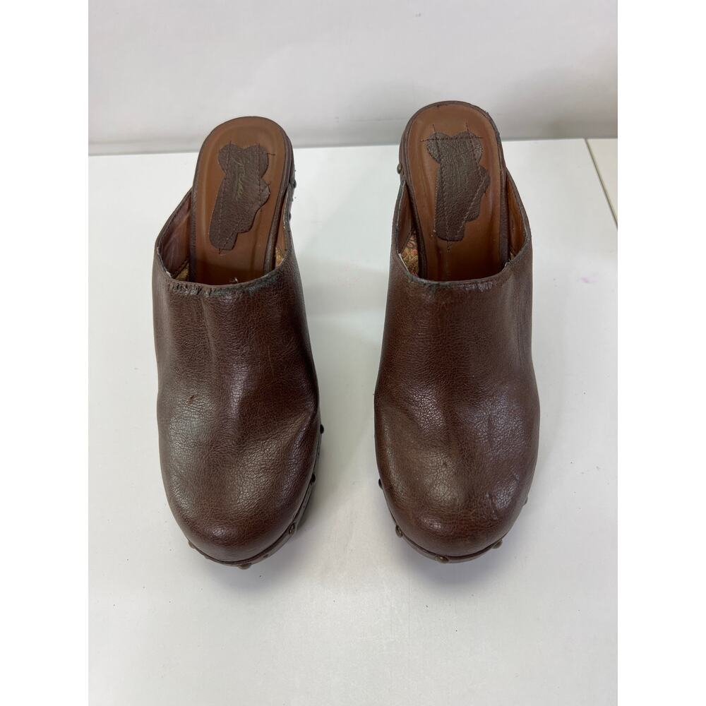 Zodiac Vintage Clogs Chocolate Brown Studded Detail Size 7 - Picture 3 of 8